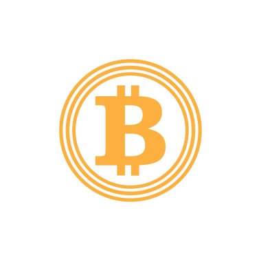 Bitcoin simgesi vektör çizimi