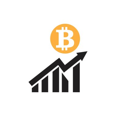 Bitcoin simgesi vektör çizimi
