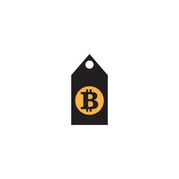 Bitcoin Ícone Vetor Ilustração Design —  Vetores de Stock