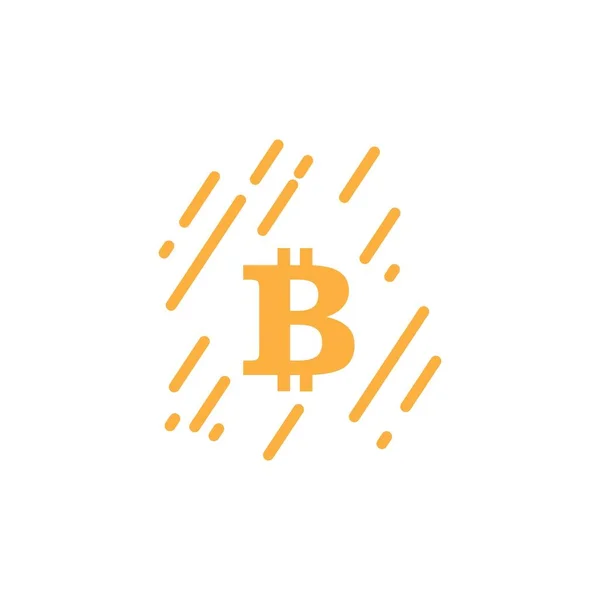 Bitcoin Ícone Vetor Ilustração Design — Vetor de Stock