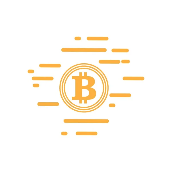 Icono Bitcoin Vector Diseño Ilustración — Vector de stock