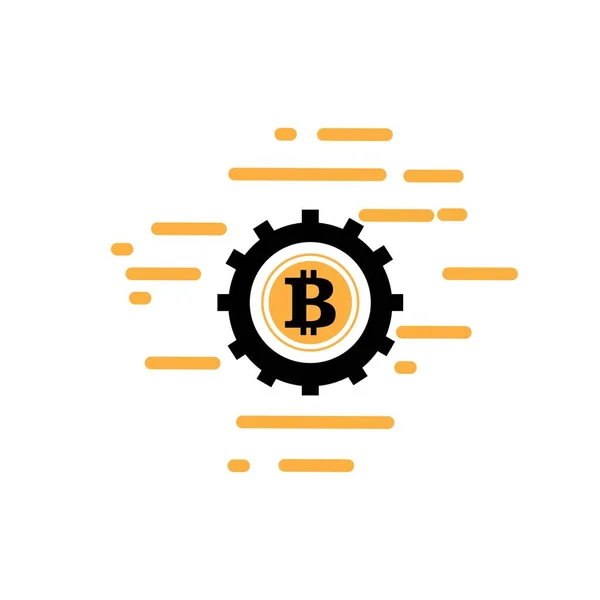 Bitcoin Ícone Vetor Ilustração Design — Vetor de Stock