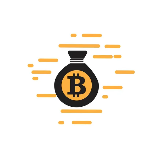 Bitcoin Ikon Vektor Illusztráció Tervezés — Stock Vector
