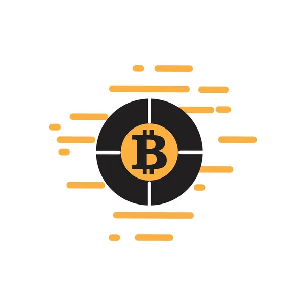 Bitcoin Ikon Vektor Illusztráció Tervezés — Stock Vector