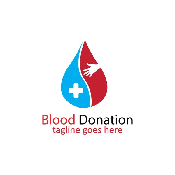 Blood Donation Logo Template Design Vecto — Stock Vector