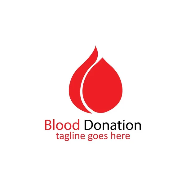 Diseño Plantilla Logotipo Donación Sangre Vecto — Vector de stock