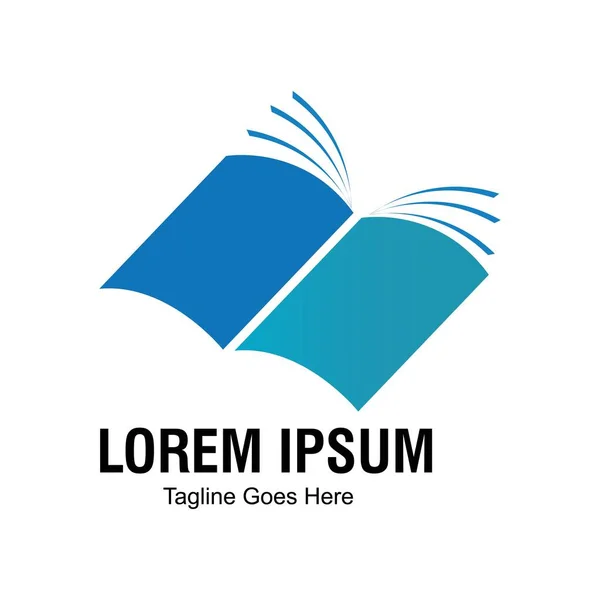 Λογότυπο Βιβλίο Και Εικονίδιο Βιβλιοπωλείο Διάνυσμα Σχεδιασμό Templat — Διανυσματικό Αρχείο
