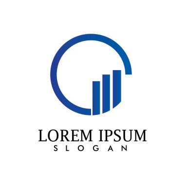 İş Finans logo ve sembolleri konsept illüstrasyon vektör