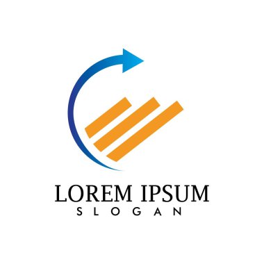 İş Finans logo ve sembolleri konsept illüstrasyon vektör