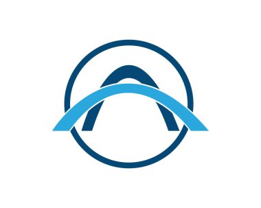 Köprü Logosu Şablonu vektör illüstrasyon tasarımı