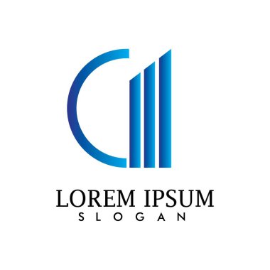 İş Finans logo ve sembolleri konsept illüstrasyon vektör