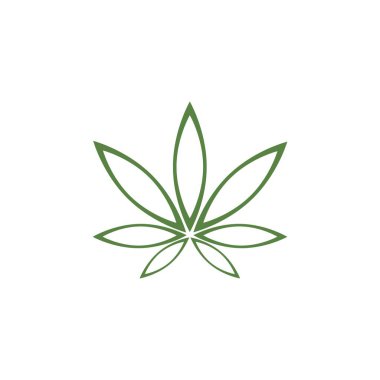 Esrar yaprağı vektör çizim simgesi dekoru