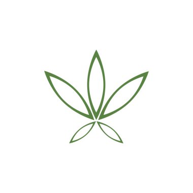 Esrar yaprağı vektör çizim simgesi dekoru