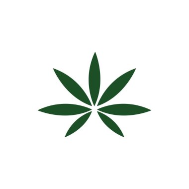 Esrar yaprağı vektör çizim simgesi dekoru