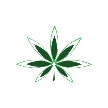 Esrar yaprağı vektör çizim simgesi dekoru