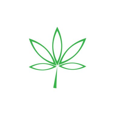 Esrar yaprağı vektör çizim simgesi dekoru