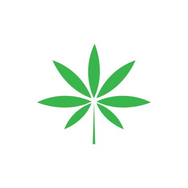 Esrar yaprağı vektör çizim simgesi dekoru