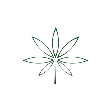 Esrar yaprağı vektör çizim simgesi dekoru