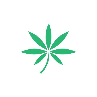 Esrar yaprağı vektör çizim simgesi dekoru