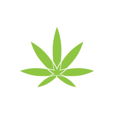 Esrar yaprağı vektör çizim simgesi dekoru