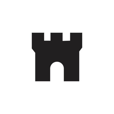 Castle vektör illüstrasyon simgesi Logo Şablonu tasarımı