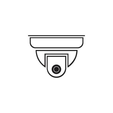 Güvenlik kamerası ikonu, CCTV vektör desenini imzala