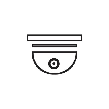 Güvenlik kamerası ikonu, CCTV vektör desenini imzala