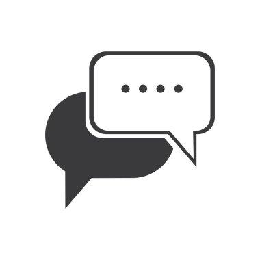 Sohbet Bubbles Vektör Simgesi tasarımı, Sohbet ve Konuşma Baloncuğu Simgeleri Vektörü Ayarla