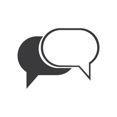 Sohbet Bubbles Vektör Simgesi tasarımı, Sohbet ve Konuşma Baloncuğu Simgeleri Vektörü Ayarla