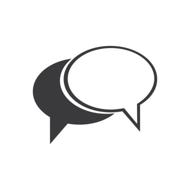 Sohbet Bubbles Vektör Simgesi tasarımı, Sohbet ve Konuşma Baloncuğu Simgeleri Vektörü Ayarla