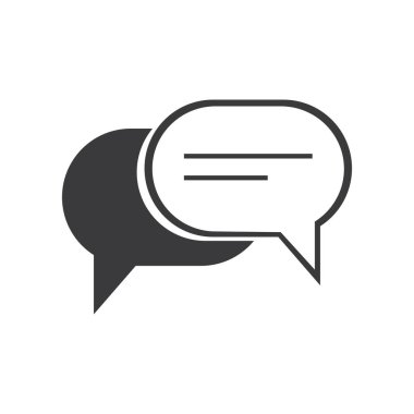 Sohbet Bubbles Vektör Simgesi tasarımı, Sohbet ve Konuşma Baloncuğu Simgeleri Vektörü Ayarla