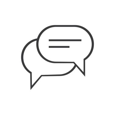 Sohbet Bubbles Vektör Simgesi tasarımı, Sohbet ve Konuşma Baloncuğu Simgeleri Vektörü Ayarla