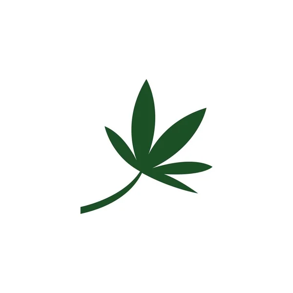 Cannabis Blad Vector Illustratie Icoon Desig — Stockvector