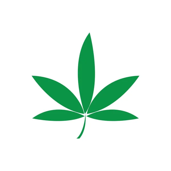 Cannabis Blatt Vektor Illustration Symbol Desig — Stockvektor