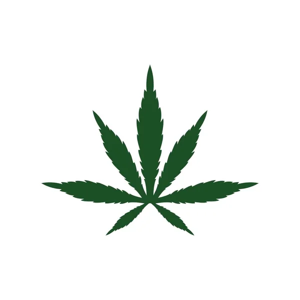 Illustration Vectorielle Feuille Cannabis Icon Desig — Image vectorielle