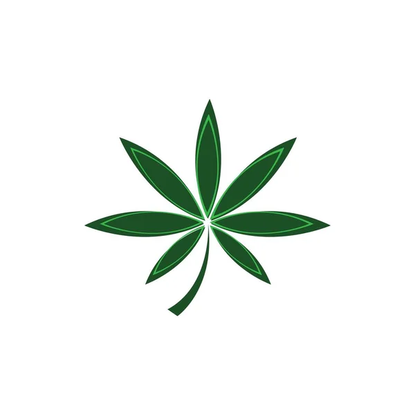 Cannabis Blatt Vektor Illustration Symbol Desig — Stockvektor