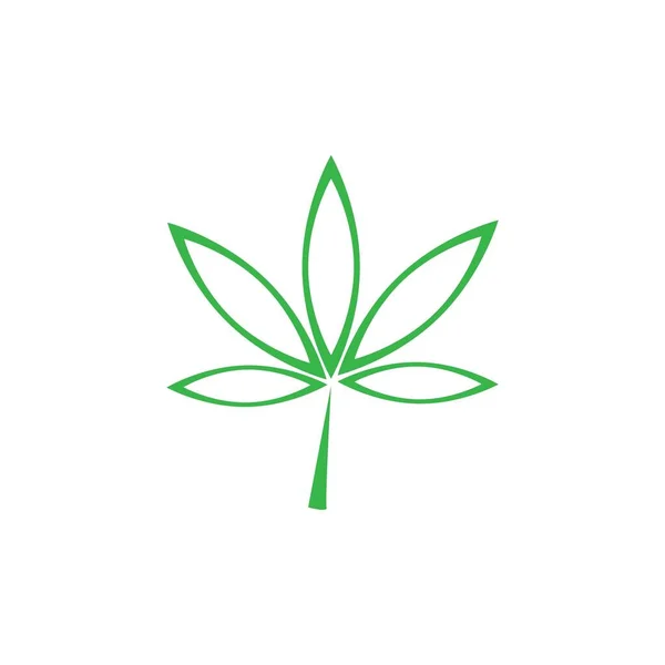 Cannabis Blatt Vektor Illustration Symbol Desig — Stockvektor