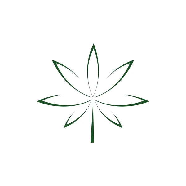 Cannabis Blatt Vektor Illustration Symbol Desig — Stockvektor