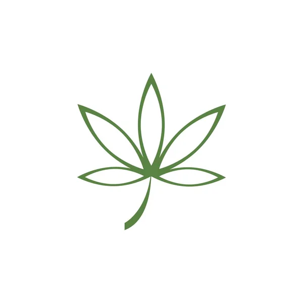 Illustration Vectorielle Feuille Cannabis Icon Desig — Image vectorielle