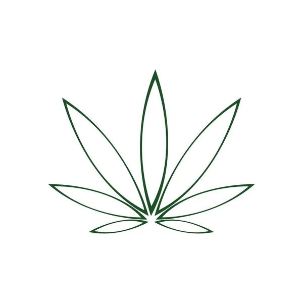 Illustration Vectorielle Feuille Cannabis Icon Desig — Image vectorielle