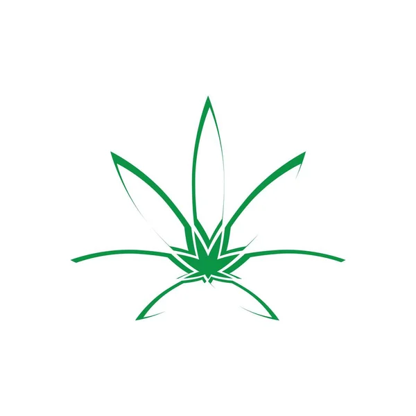 Cannabis Hoja Vector Ilustración Icono Desig — Archivo Imágenes Vectoriales