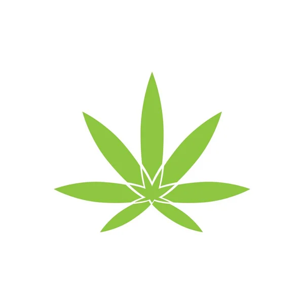 Cannabis Folha Vetor Ilustração Ícone Desig —  Vetores de Stock