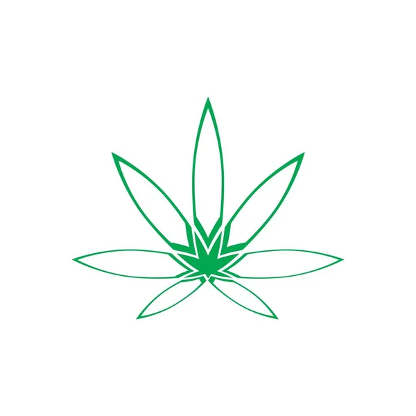 Cannabis Blatt Vektor Illustration Symbol Desig — Stockvektor