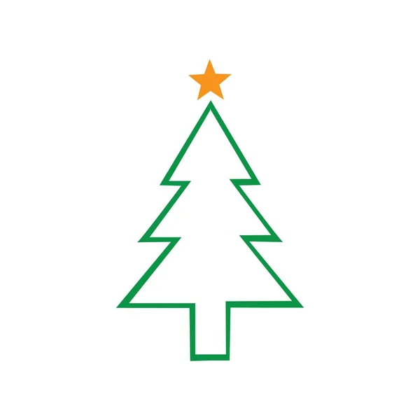 Árbol Navidad Vector Ilustración — Vector de stock