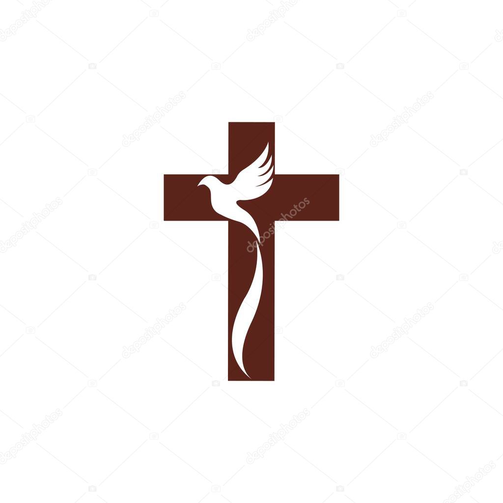church christian line art logo design,Christian symbols