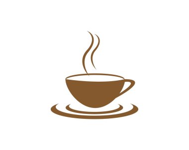 Kahve fincanı Logo Şablon vektör tasarımı