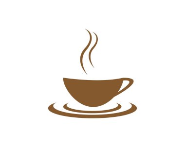 Kahve fincanı Logo Şablon vektör tasarımı