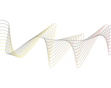 Renkli dalga çizgisi çizimi