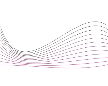 Renkli dalga çizgisi çizimi