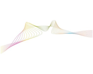 Renkli dalga çizgisi çizimi